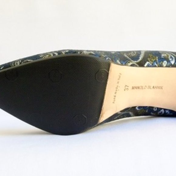 Manolo Blahnik BB 90 Printed Pump NWT Sole Protected - Picture 11 of 11